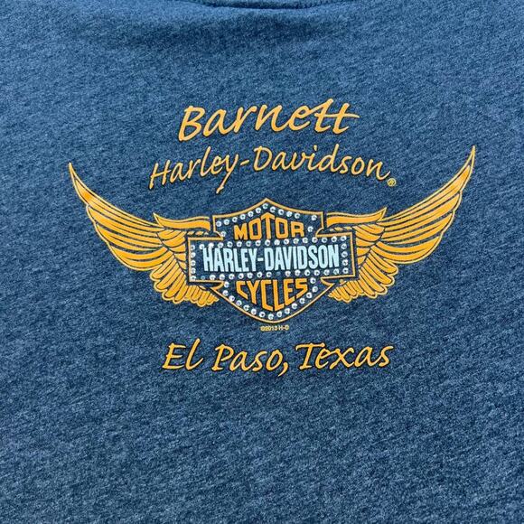 Harley Davidson Women's T Shirt Size 2XL Genuine Motor Oil Logo Studded - Picture 4 of 11
